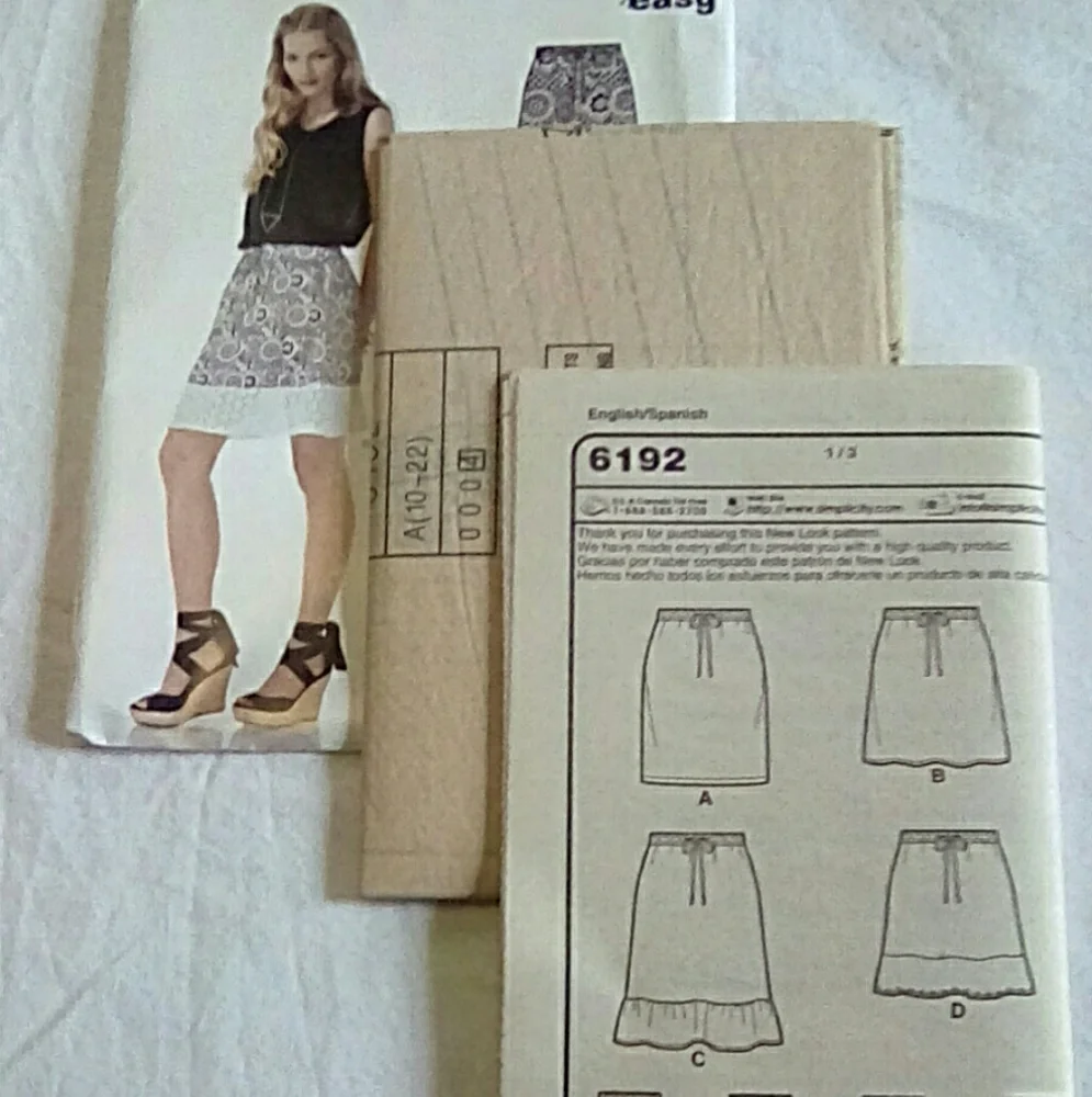 New Look 6192, EASY skirt in 4 styles, New & Uncut